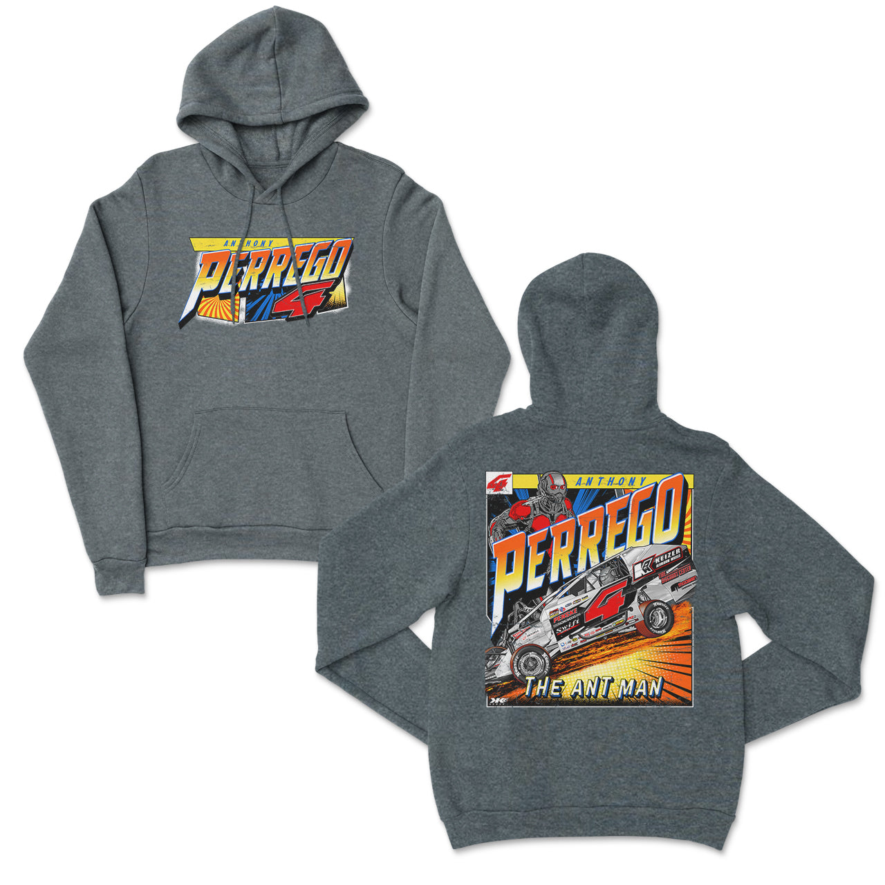 Vintage Comic 4 Hoodie - Dark Heather Grey