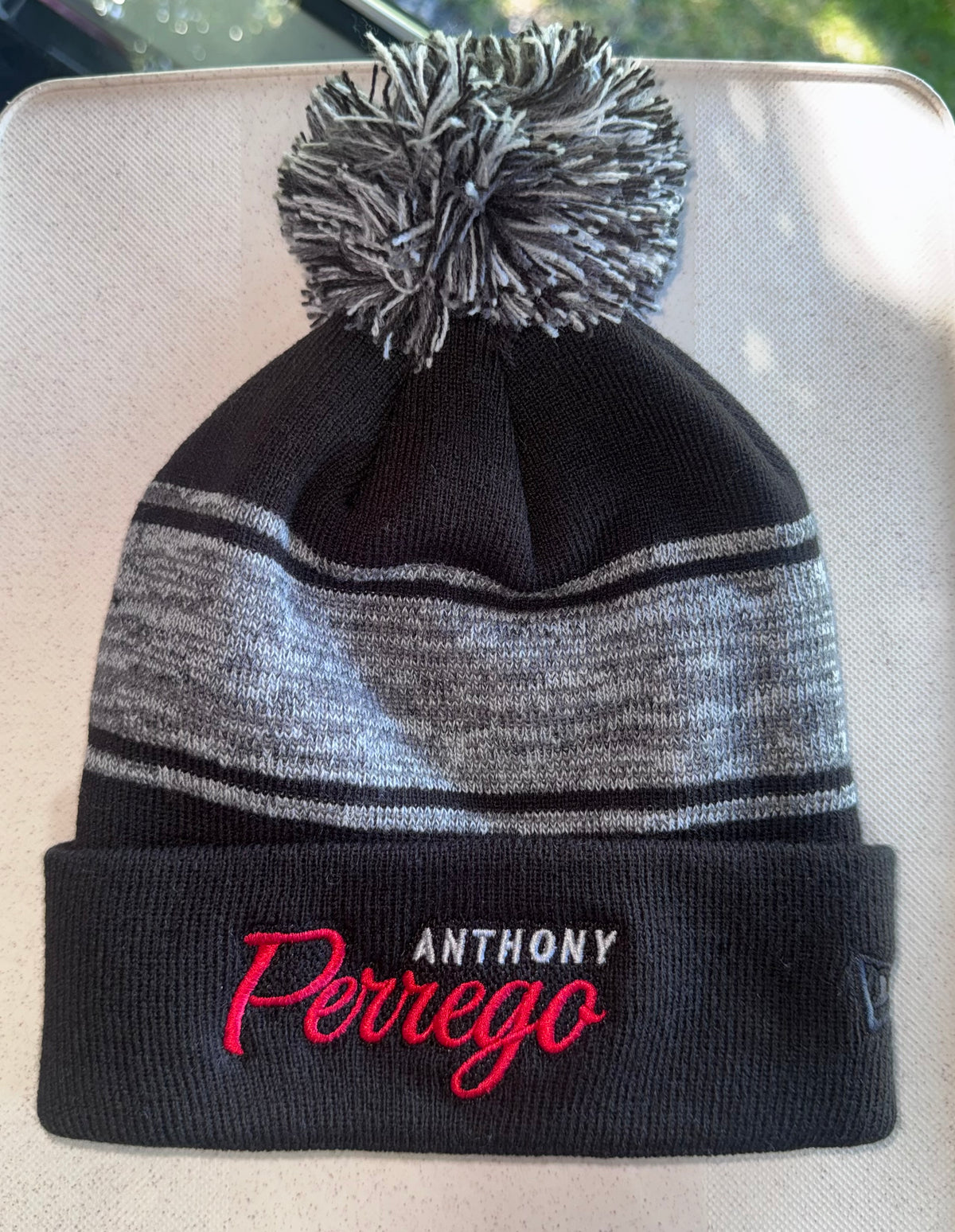 AP Pom Beanie - Black / Graphite
