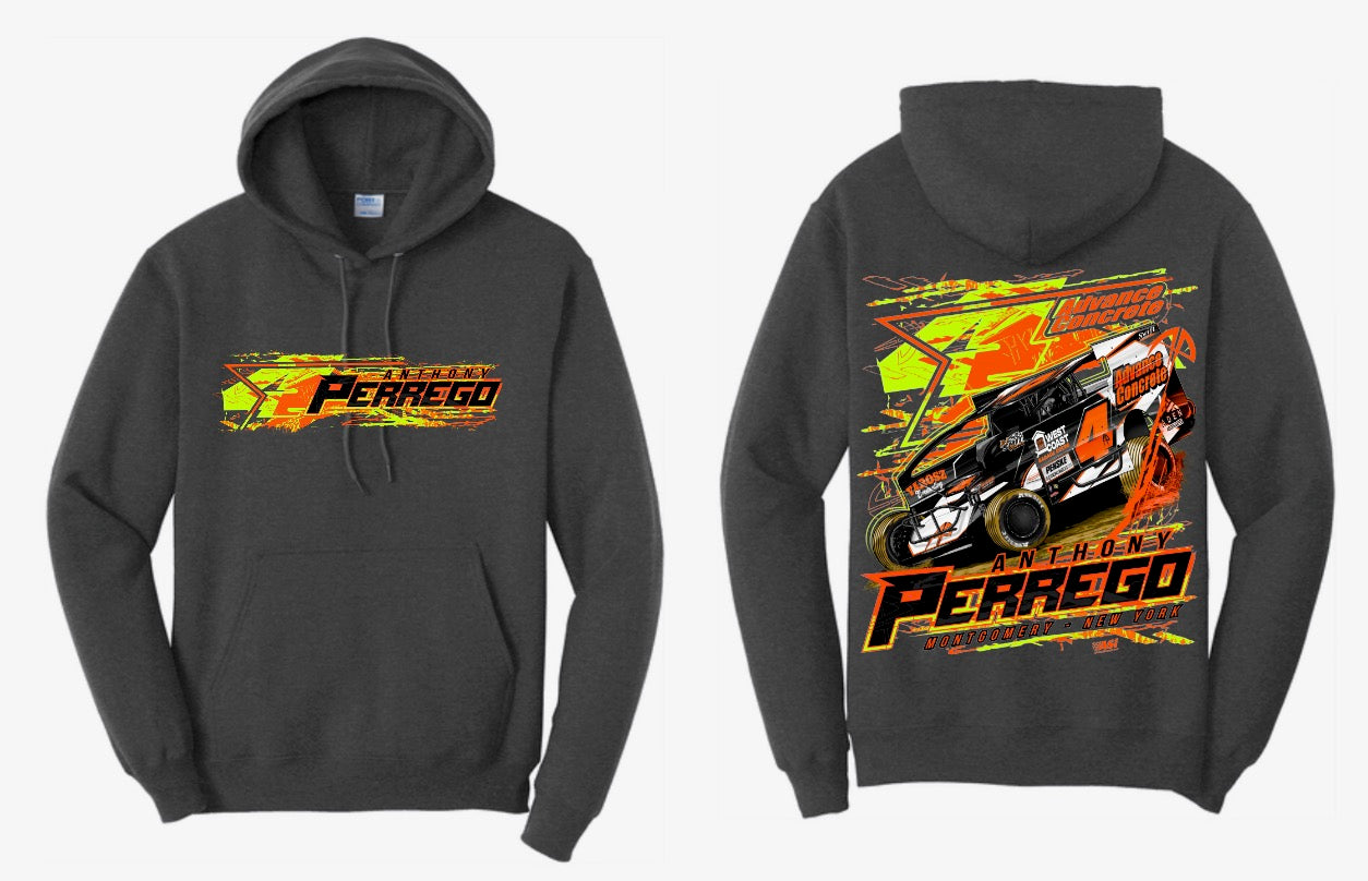 4AP Neon Hoodie - Dark Heather Gray