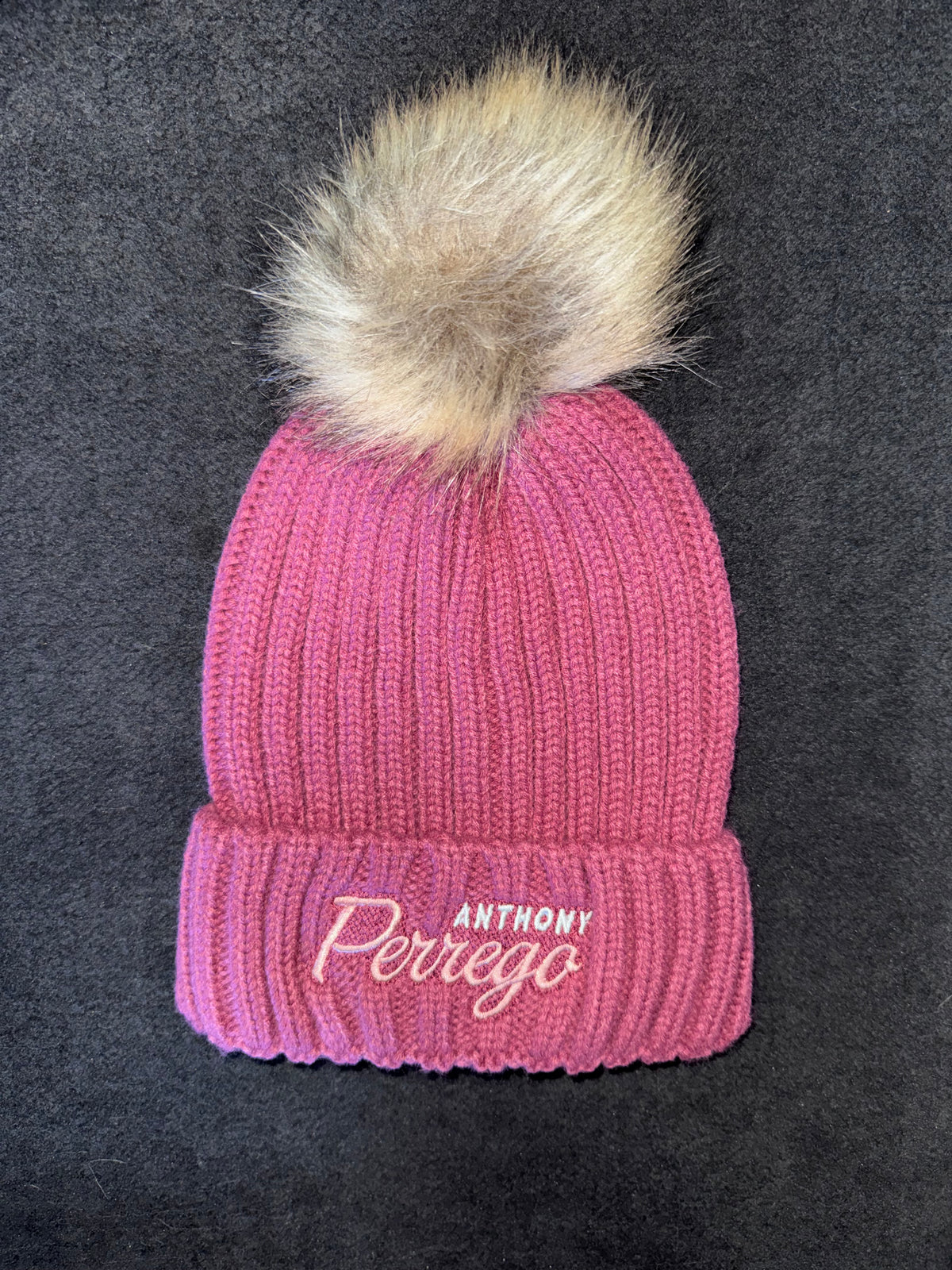 AP Pom Beanie - Rosewood