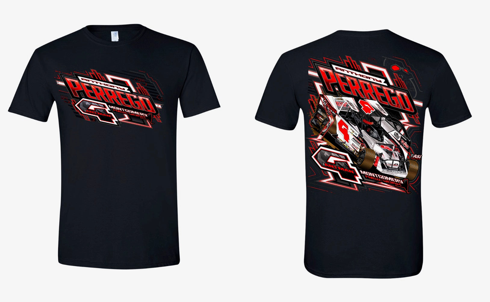 4 Black T-shirt – Anthony Perrego Racing